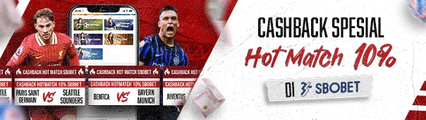 Cashback Hotmacth 10% di SBOBET